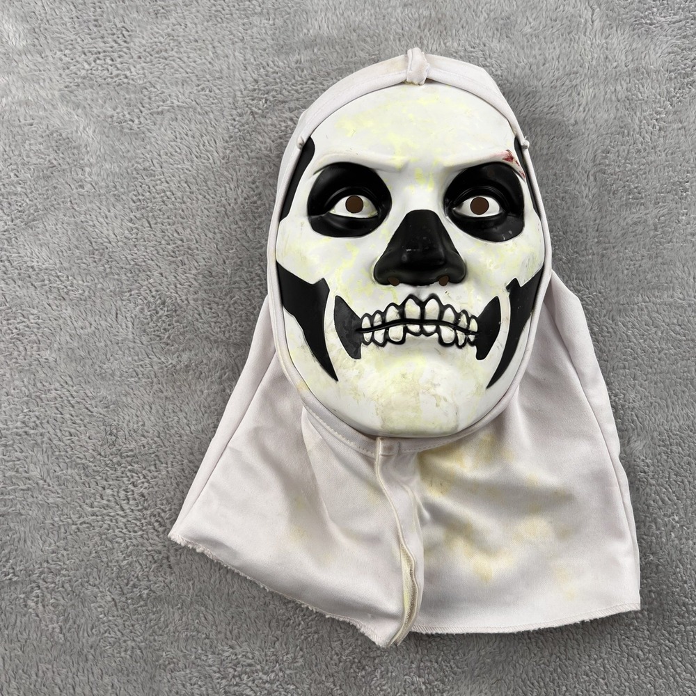 Fortnite Skull Trooper Mask Hood Kids Halloween Costume Epic Games Cosplay White